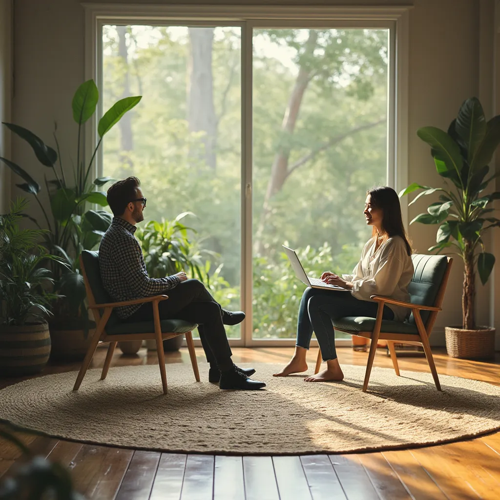 Vue extérieure de l'entrée du cabinet de coaching
