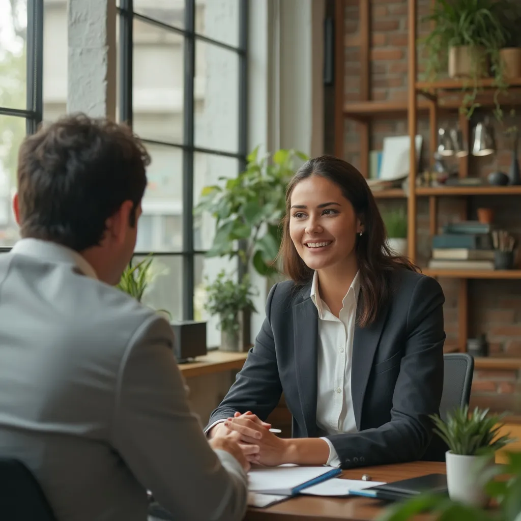 Coaching de vie individuel dans un bureau minimaliste